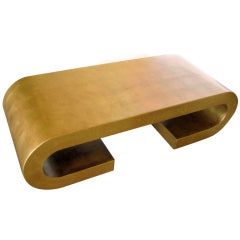 Vintage gold leaf coffee table