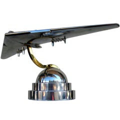 Vintage Cast Aluminum and Brass Replica of the YB49 Flying Wing