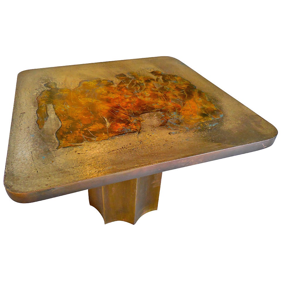 Rare Philip and Kelvin LaVerne "Romanesque" Side Table, circa 1960s