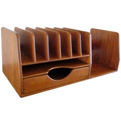 A Hans Wegner Danish teak wood desk organizer  c.1960's