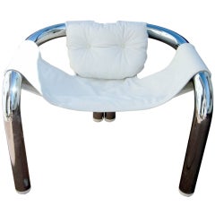 A chrome plated  "Palo Alto" chair by Byron Botker c. 1970