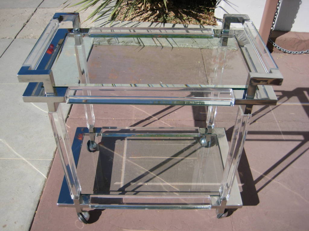 Late 20th Century A Metric Line Serving Cart By Charles Hollis Jones