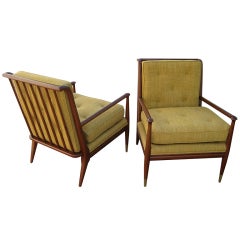 A pair of Widdicomb  armchairs attributed to J. Stuart Clingman