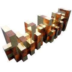 An Extraordinary Cityscape Table Base By Paul Evans C.1970