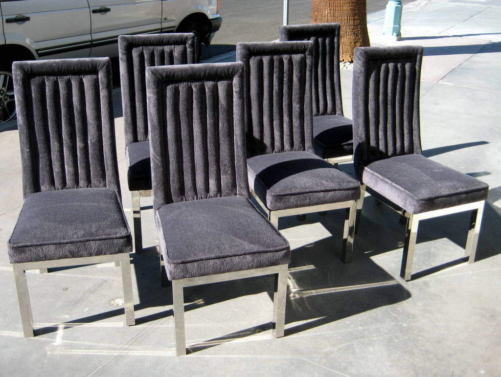 Set of Six Dining Chairs in the Manner of Charles Hollis Jones, circa 1970s For Sale 2