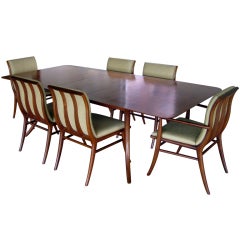 A set of 6 sabre leg chairs/dining table by TH Robsjohn Gibbings