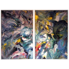 An Untitled Dyptych By American Artist Richard Mann