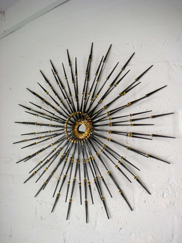 Mid-Century Modern Radiant wall sculpture by American artist Del Williams For Sale