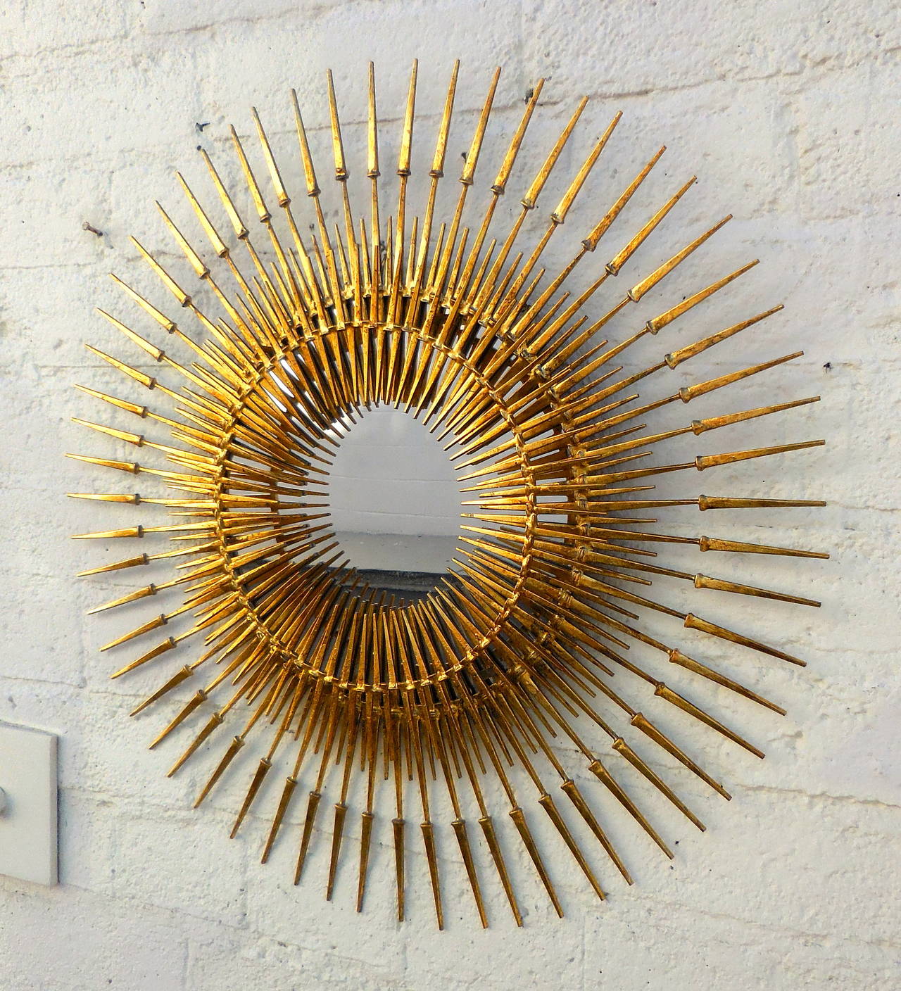 Intensely Dynamic Starburst Mirror by American Artist Del Williams In Excellent Condition For Sale In Palm Springs, CA