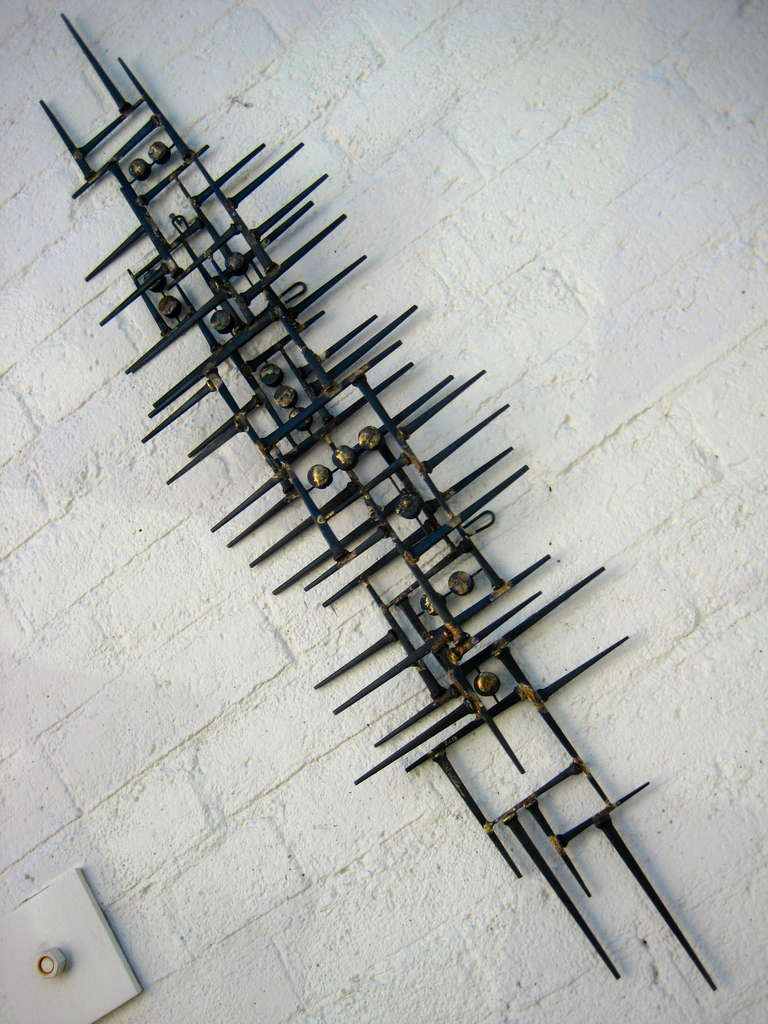 Mid-Century Modern A Welded Steel Modernist Sculpture by American Artist Del Williams For Sale