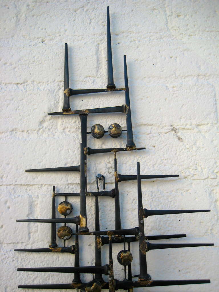 A Welded Steel Modernist Sculpture by American Artist Del Williams In Excellent Condition For Sale In Palm Springs, CA
