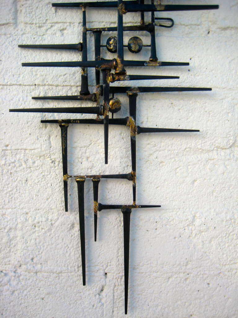 A Welded Steel Modernist Sculpture by American Artist Del Williams For Sale 1