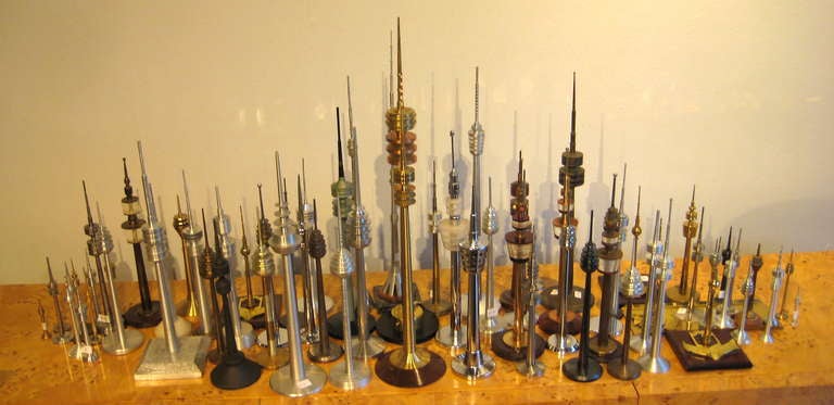 A Fantastical Group of 70 Transmission Tower Replicas