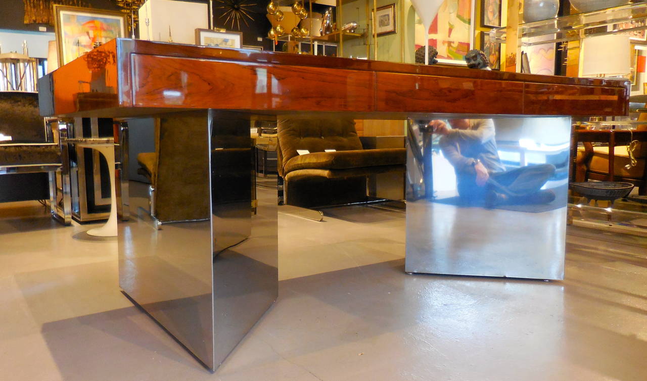 Mid-Century Modern Rare and Extraordinary Rosewood Executive Desk by Pace Collection, circa 1970s