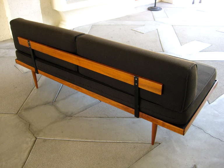 Danish A 1950's Teak Daybed / Sofa In The Style Of Peter Hvidt.