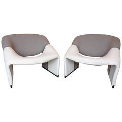 Handsome First Edition F598 Groovy Chairs by Pierre Paulin, circa 1970s