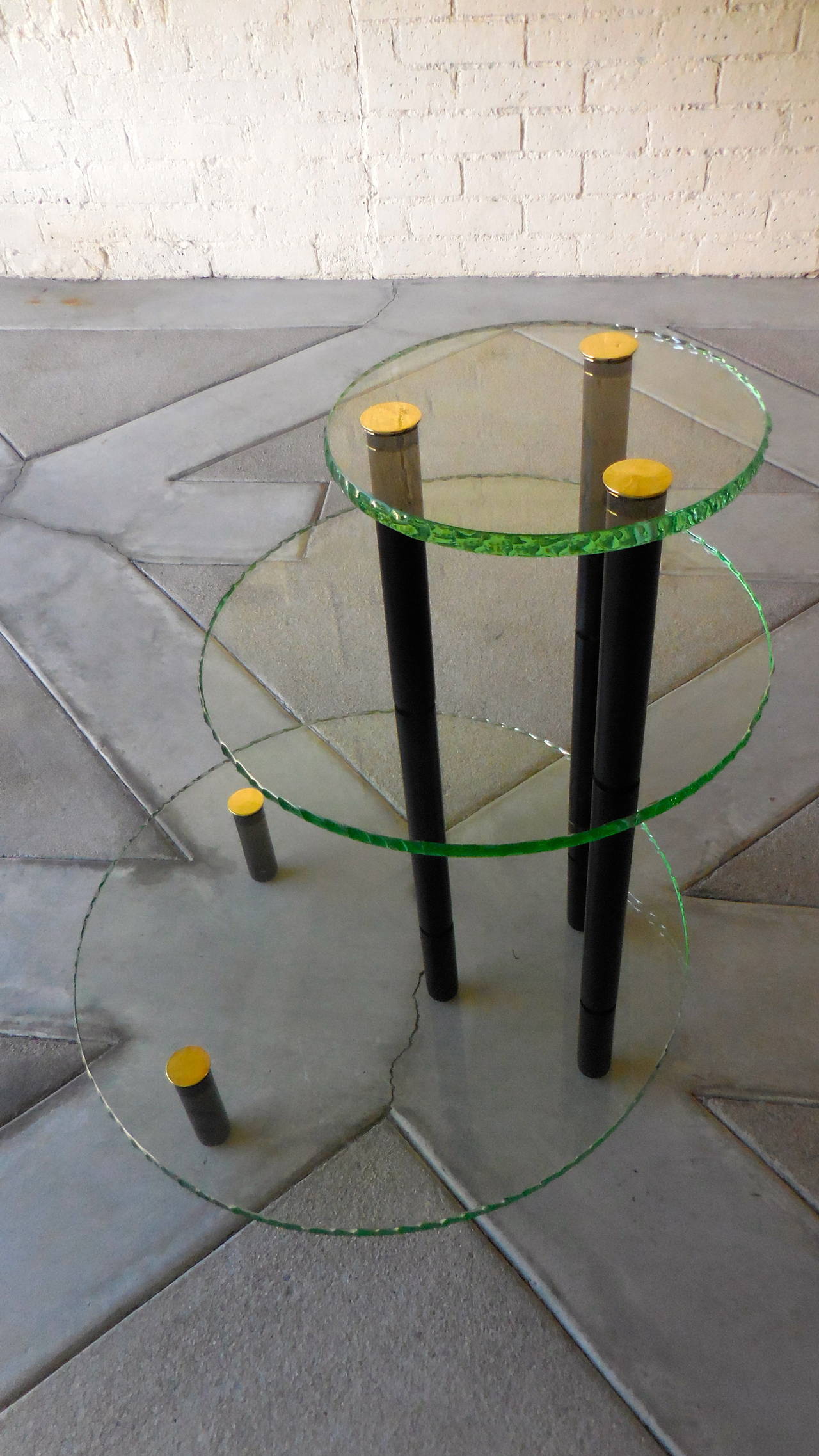 Mid-Century Modern Multi-Tiered Table in the Style of Fontana Arte, circa 1950s For Sale