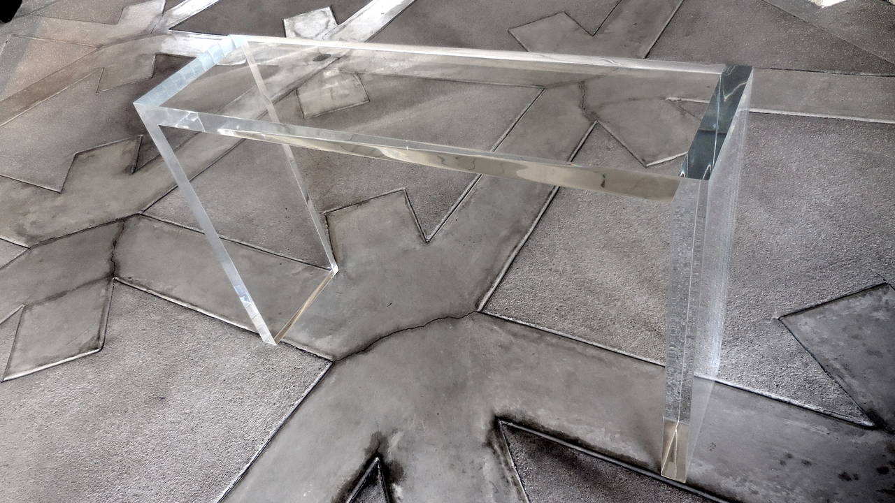 A chic, custom-made console table, fabricated from 2