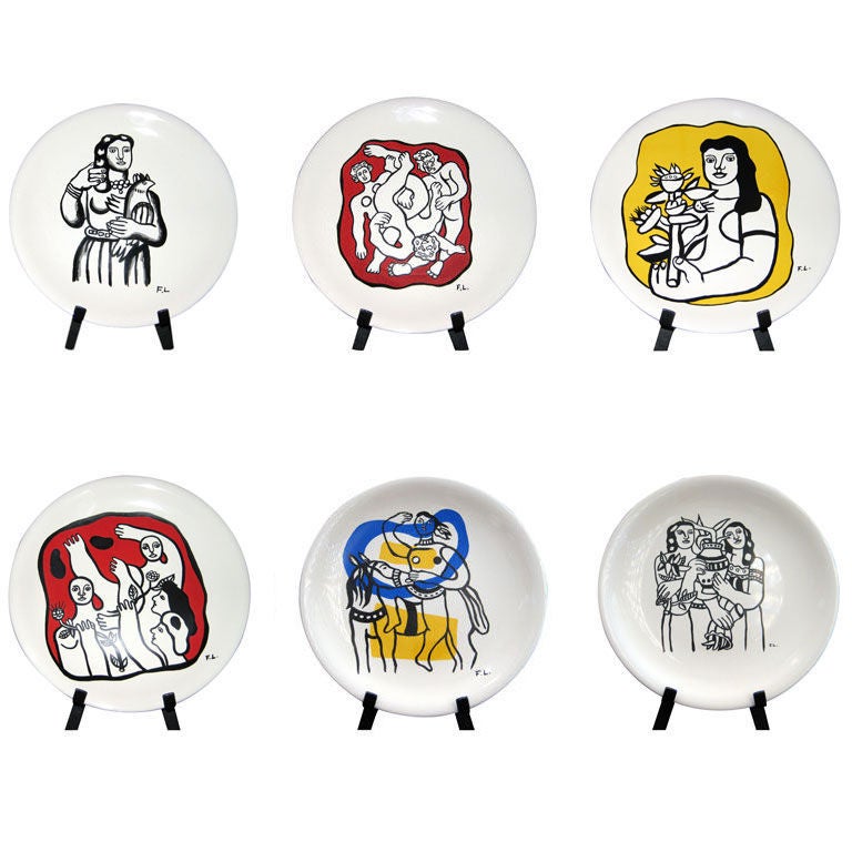 A set of 12 Fernand Leger Plates from Salins France