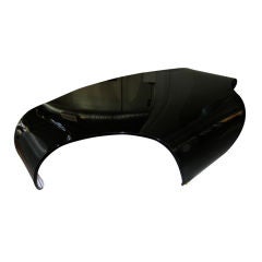 A Vintage Bent Glass Coffee Table in the Manner of Fontana Arte