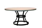 Polished Concrete Table with Cage Iron Base