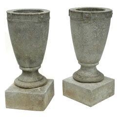 Pair of Concrete Urns