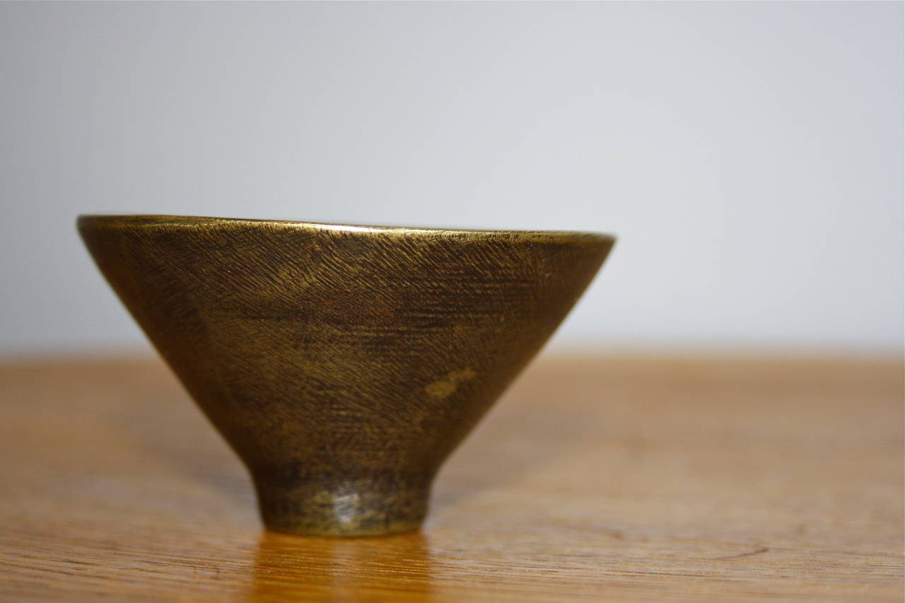 Modern Carl Auböck Small Brass Bowl