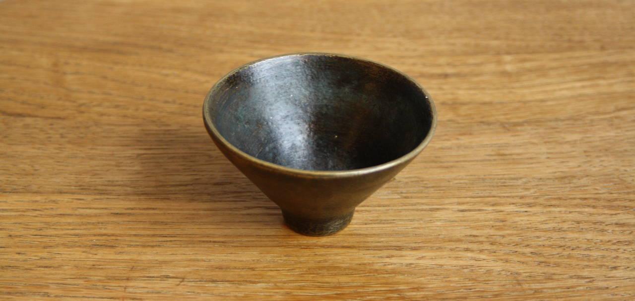 Cast Carl Auböck Small Brass Bowl
