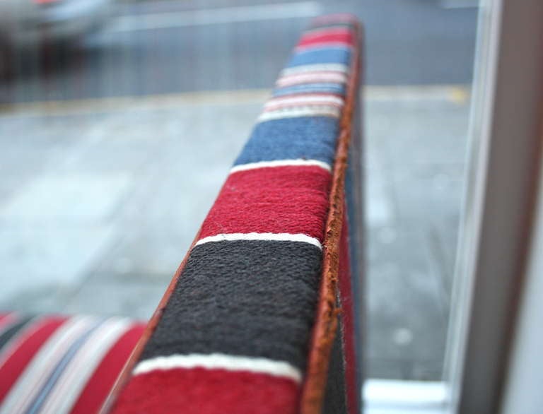 Danish Kaare Klint Large Striped Sofa For Sale
