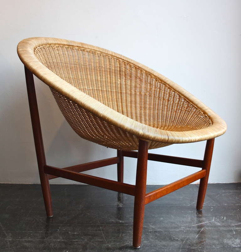 Modern Wicker Easy Chair by Nanna Ditzel