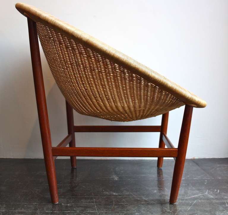 Danish Wicker Easy Chair by Nanna Ditzel