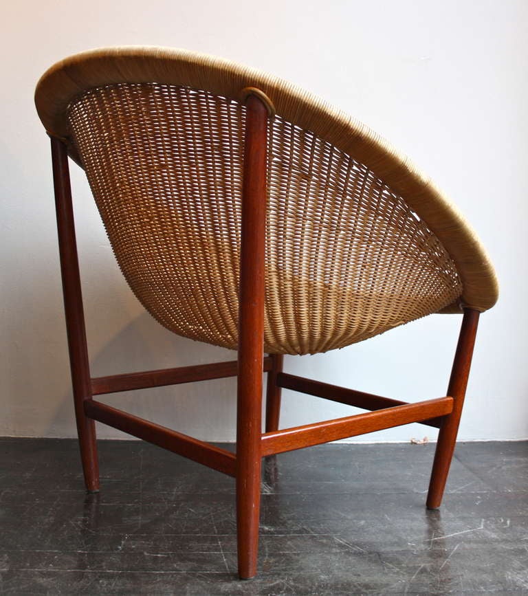 Wicker Easy Chair by Nanna Ditzel In Excellent Condition In London, GB