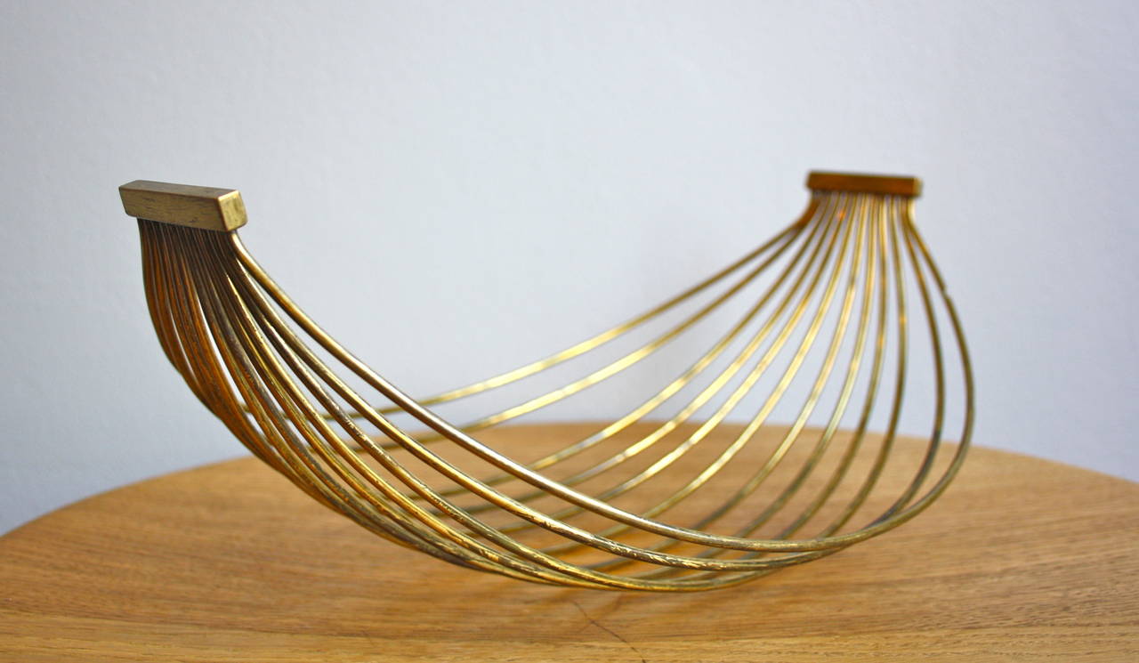 Modern Carl Auböck Large Brass Fruitbowl