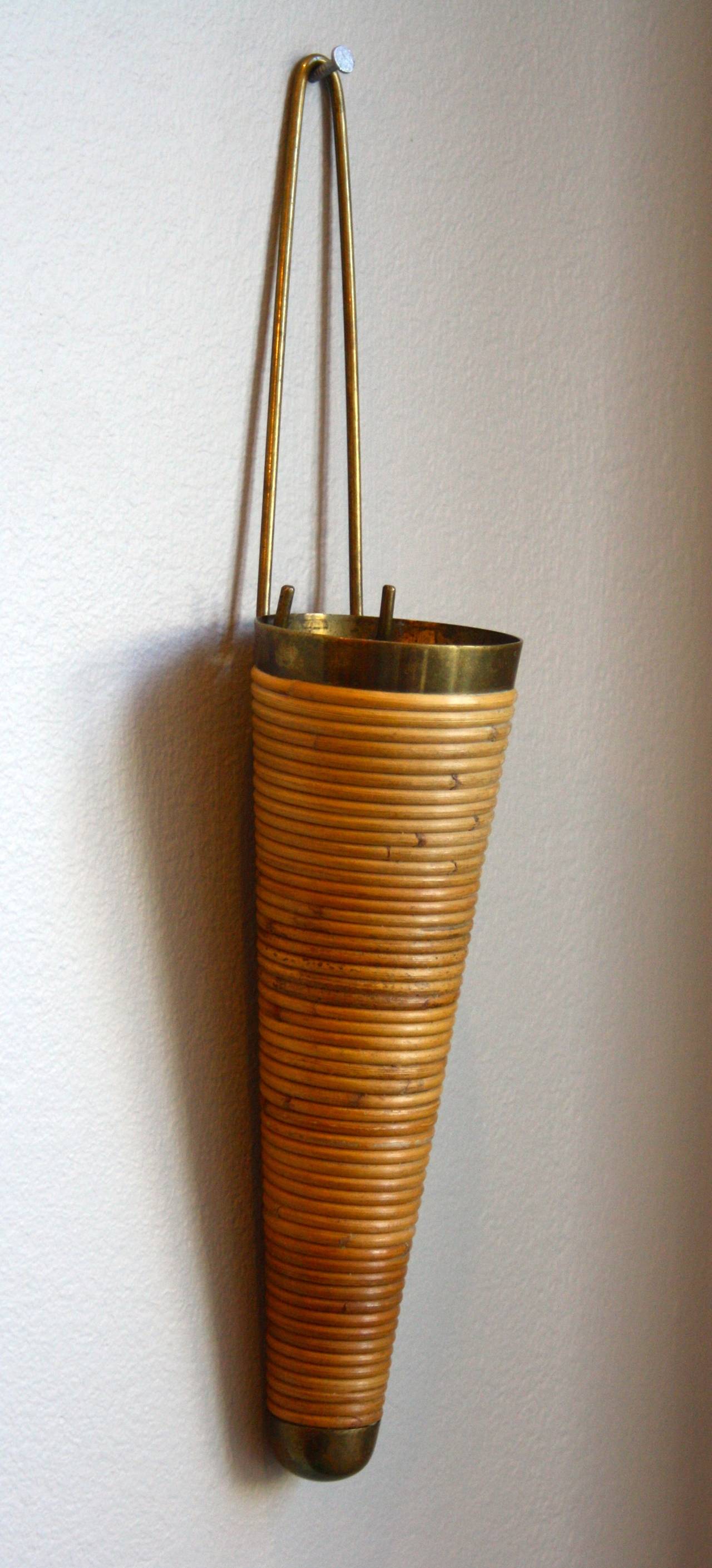 Modern Carl Auböck Rare Wall-Mounted Vase