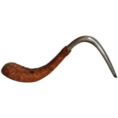 Carl Auböck Woven Leather & Matt Nickelplated Brass Pipe Rest