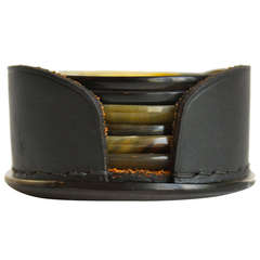 Horn & Leather Coasters