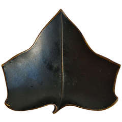 Rare Black Patinated Leaf by Carl Auböck Rare Black Patinated Leaf by Carl Auböck