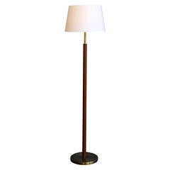 Heavy Leather Covered Floor Light