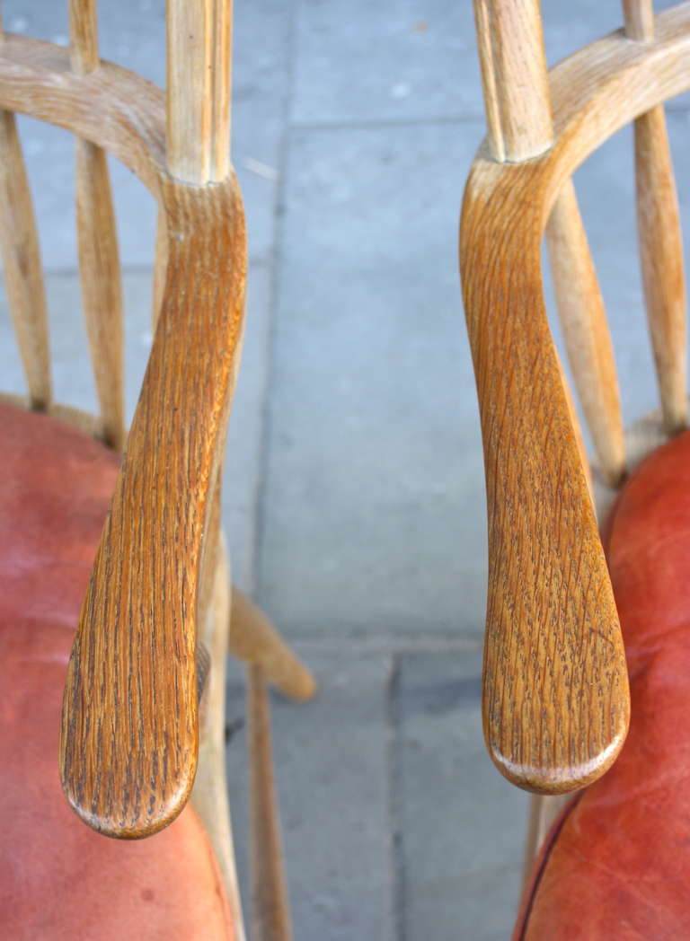 Super Pair of Fritz Henningsen Oak Windsor Chairs 3