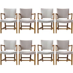 Exceptional Set of 8 Very Early Kaare Klint Dining Chairs 