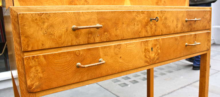 1940s Burr Oak Secretaire 3