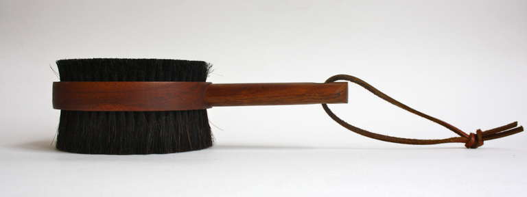 Leather Carl Aubock Two Head Clothes Brush