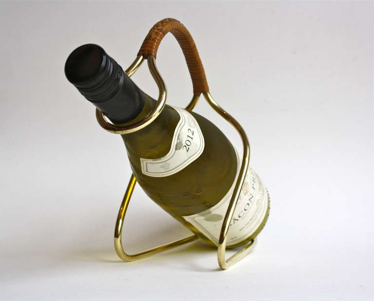 Brass Winebottle Holder by Carl Auböck