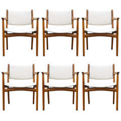 Hans Wegner Set of Six Early Oak Chairs