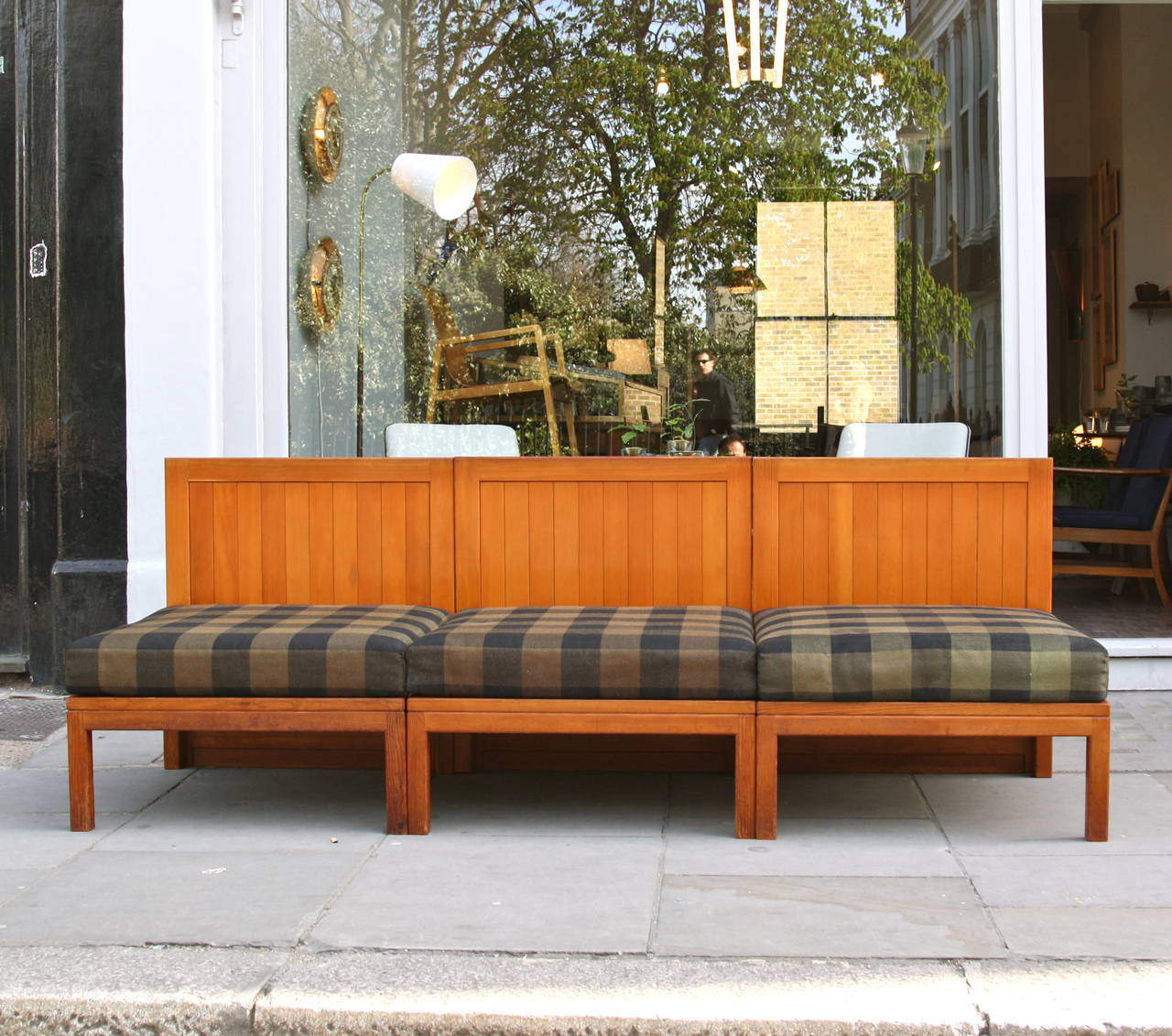Scandinavian Modern Mogens Koch Three-Piece Modular Sofa For Sale