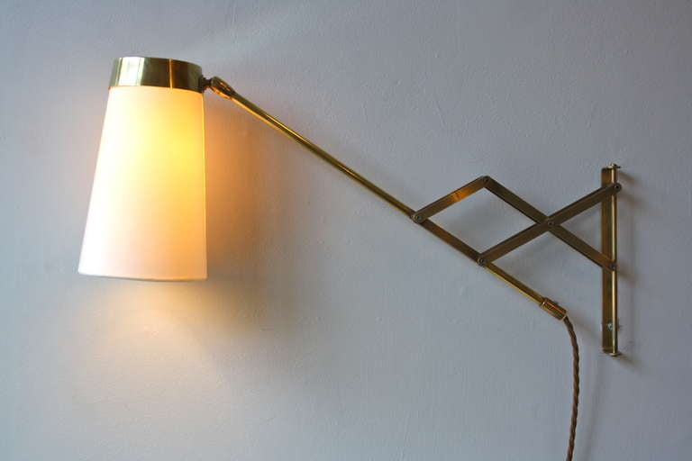 Pair of Flexible Brass Wall Lights