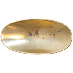 Rare Large Scale Brass Dish by Carl Aubock