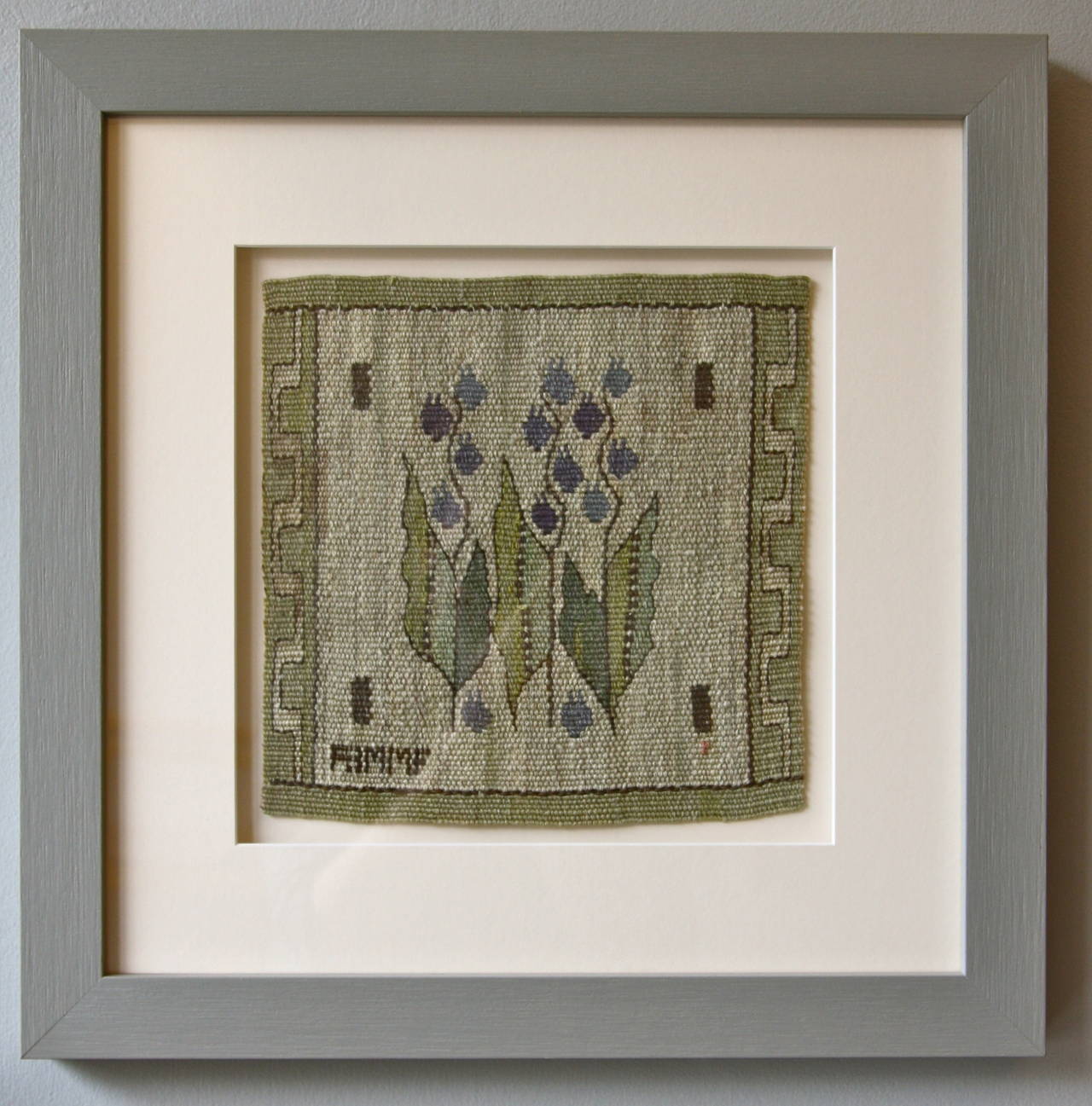 Wonderful bluebells woven by MMF , original slightly faded colours.