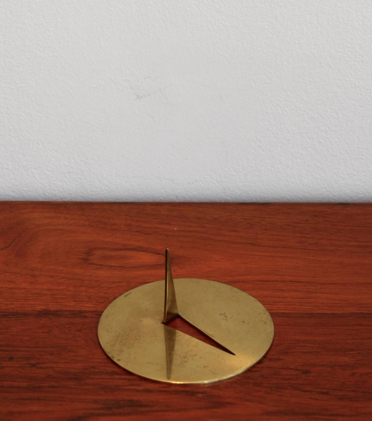 Simple sculptural spike candlestick by Carl Auböck. Elegantly simple.