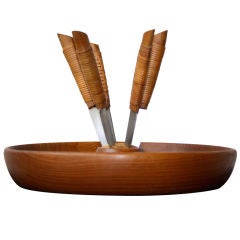 Early Carl Aubock Fruitbowl & Knives